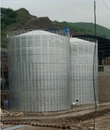 张湾粮食钢板仓的安装全过程不用热焊接